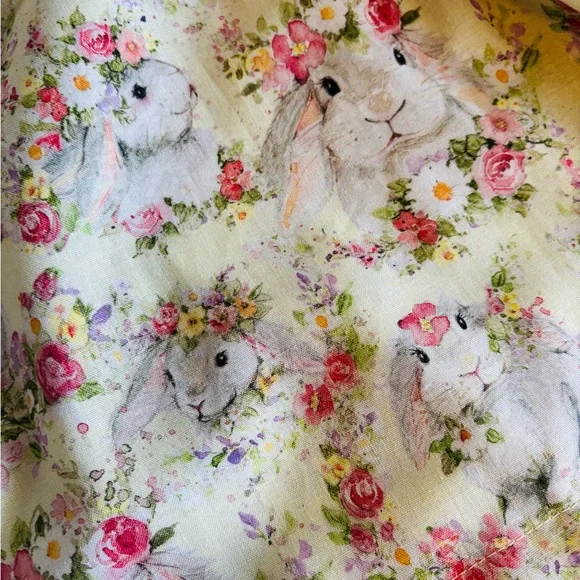 Miss Smarty Pants New Hand Crafted Yellow Easter Dress with Bunnies Size 4T - Picture 3 of 6